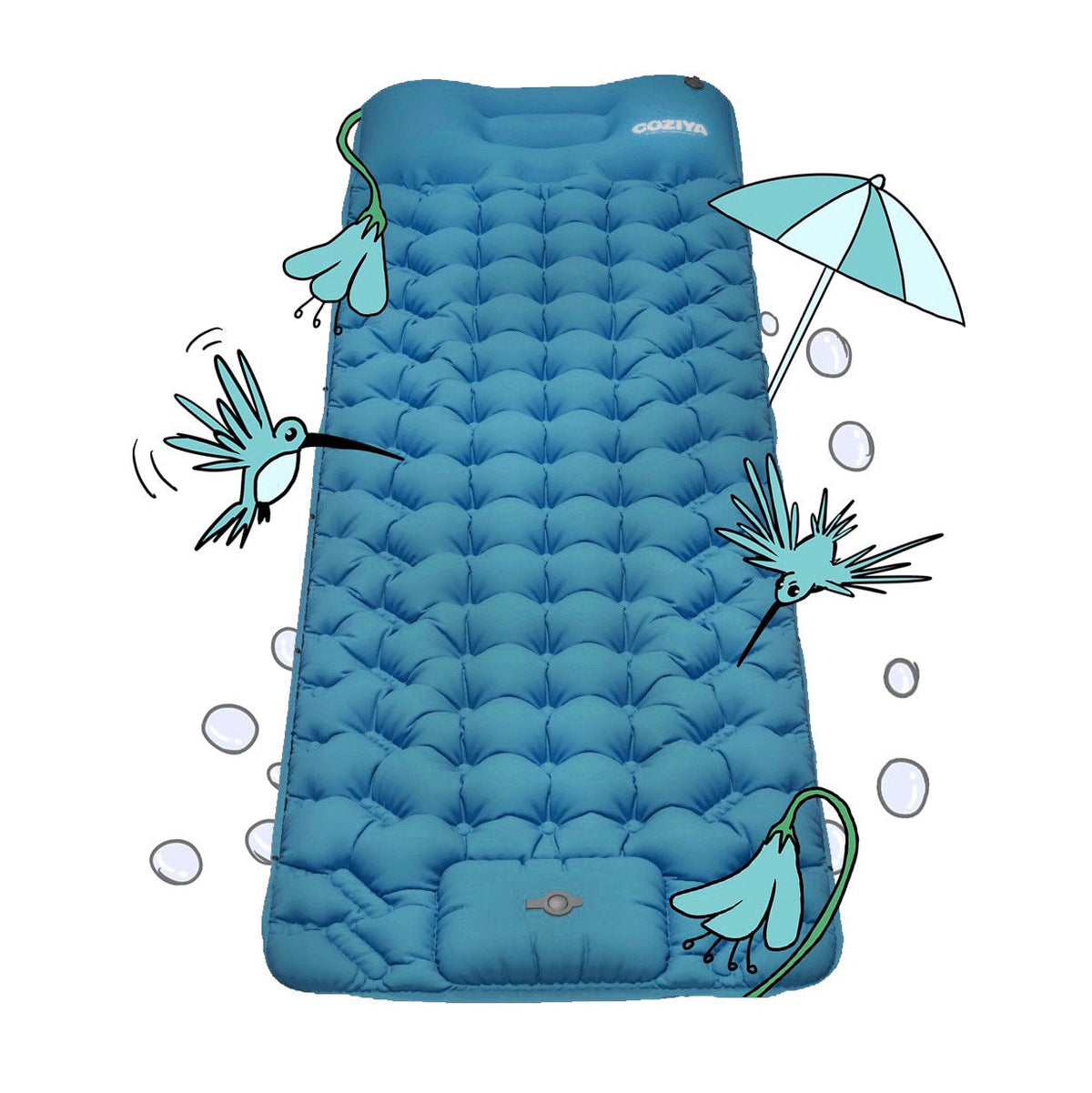 Zelfopblazende Slaapmat TPU Nylon 190×58×5cm Kamperen Outdoor Lichtgewicht Compacte Luchtmatras Isolerend | Sulvida