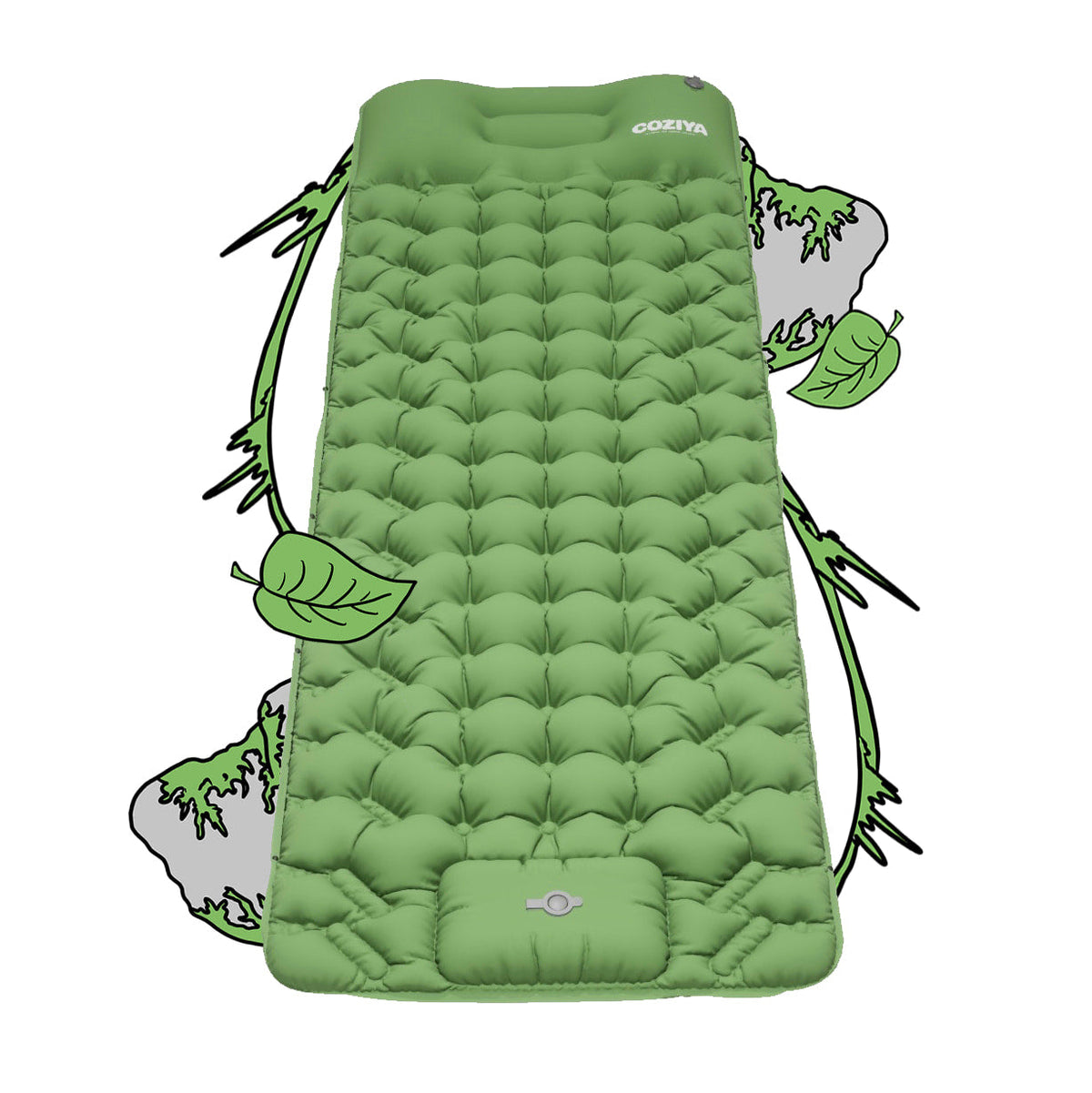 Zelfopblazende Slaapmat TPU Nylon 190×58×5cm Kamperen Outdoor Lichtgewicht Compacte Luchtmatras Isolerend | Sulvida