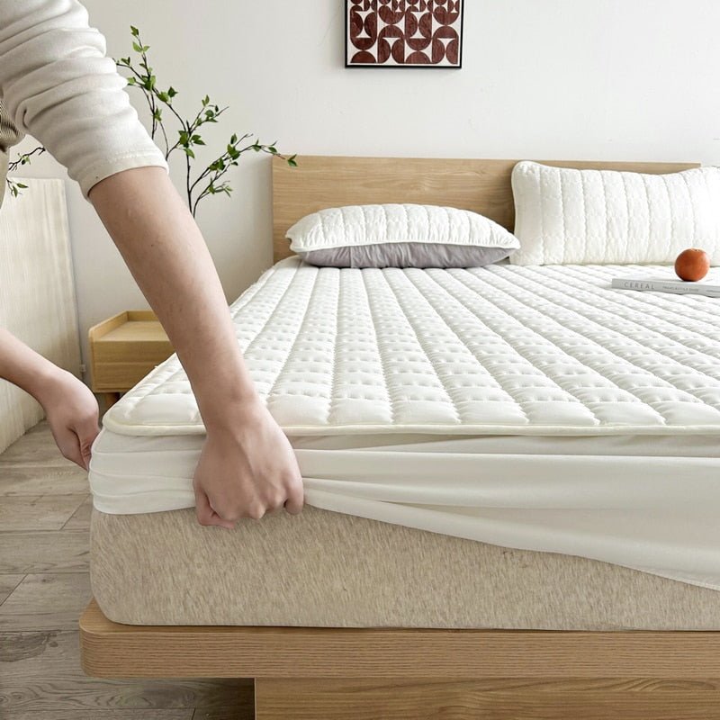 Ademend matrasbeschermer 50% polyester 50% polyurethaan beschermhoes stretch matrastopper hoeslaken waterdicht | Sulvida