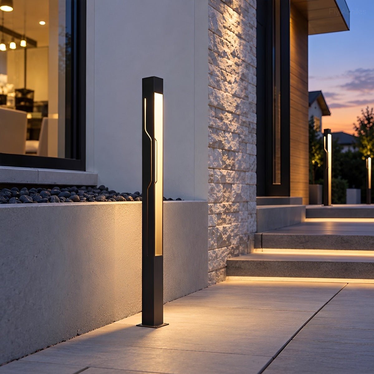 Buitenlantaarn LED Rechthoekig Zwart Antraciet Tuinverlichting Sokkellamp Padverlichting Modern Buitenlamp | Sulvida