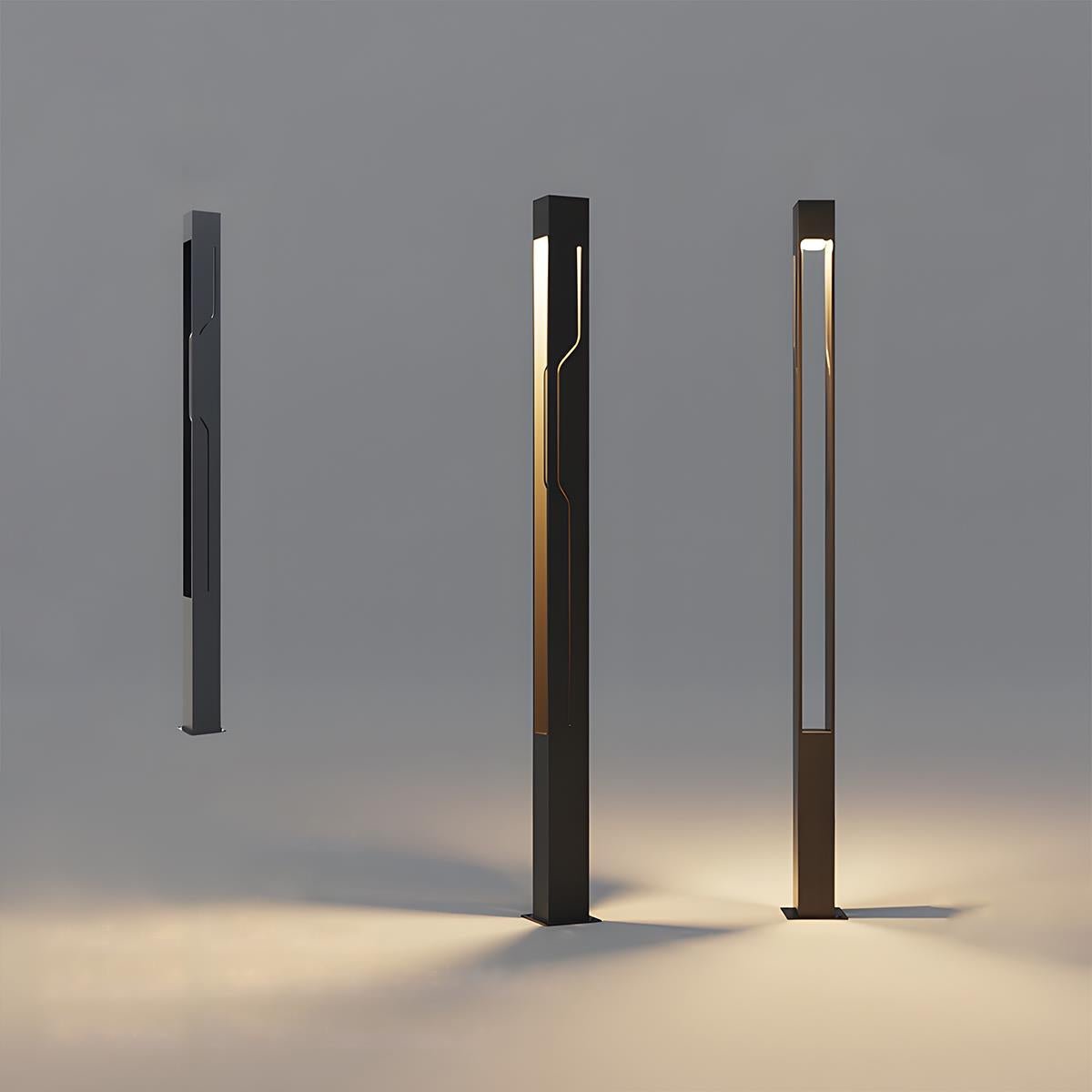 Buitenlantaarn LED Rechthoekig Zwart Antraciet Tuinverlichting Sokkellamp Padverlichting Modern Buitenlamp | Sulvida