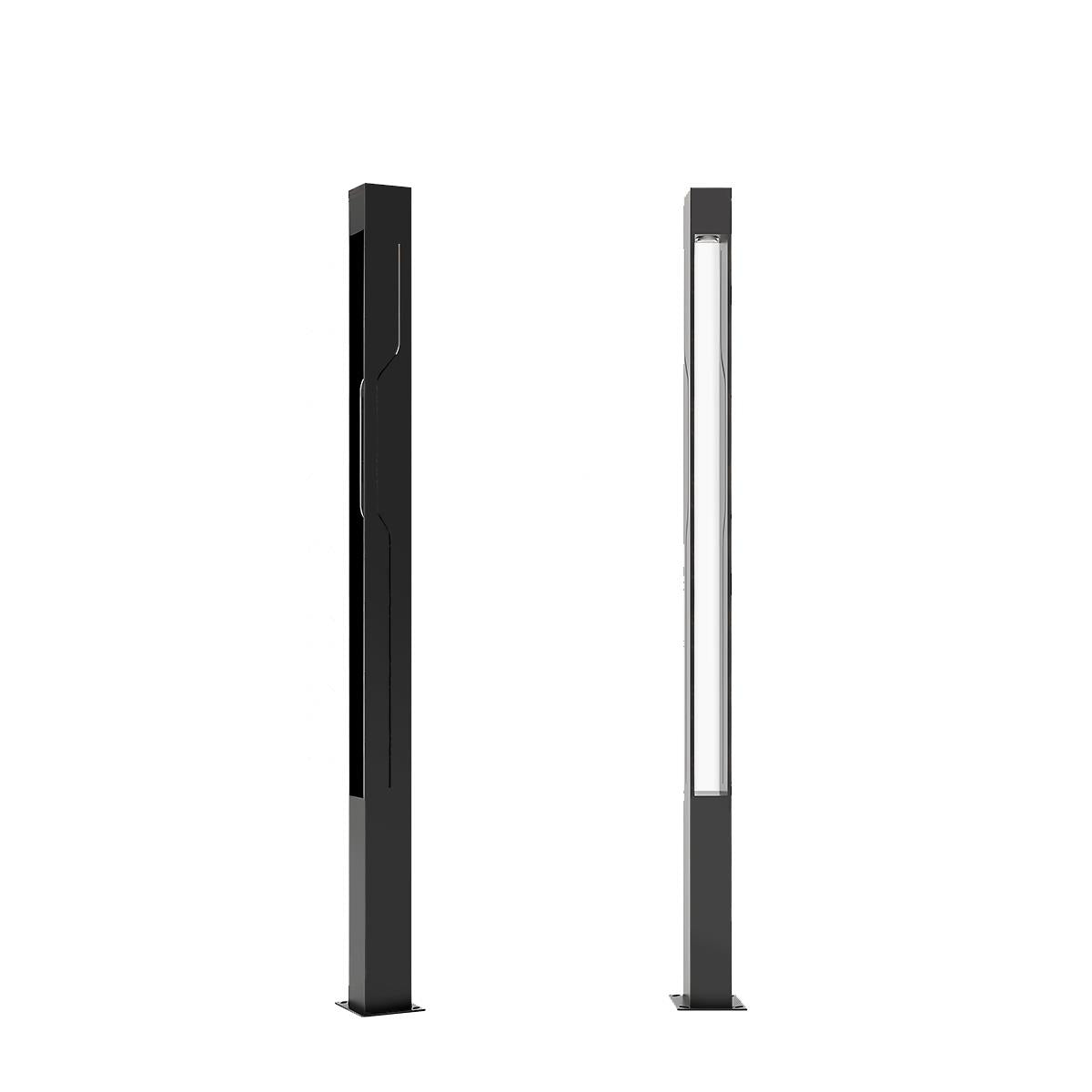 Buitenlantaarn LED Rechthoekig Zwart Antraciet Tuinverlichting Sokkellamp Padverlichting Modern Buitenlamp | Sulvida