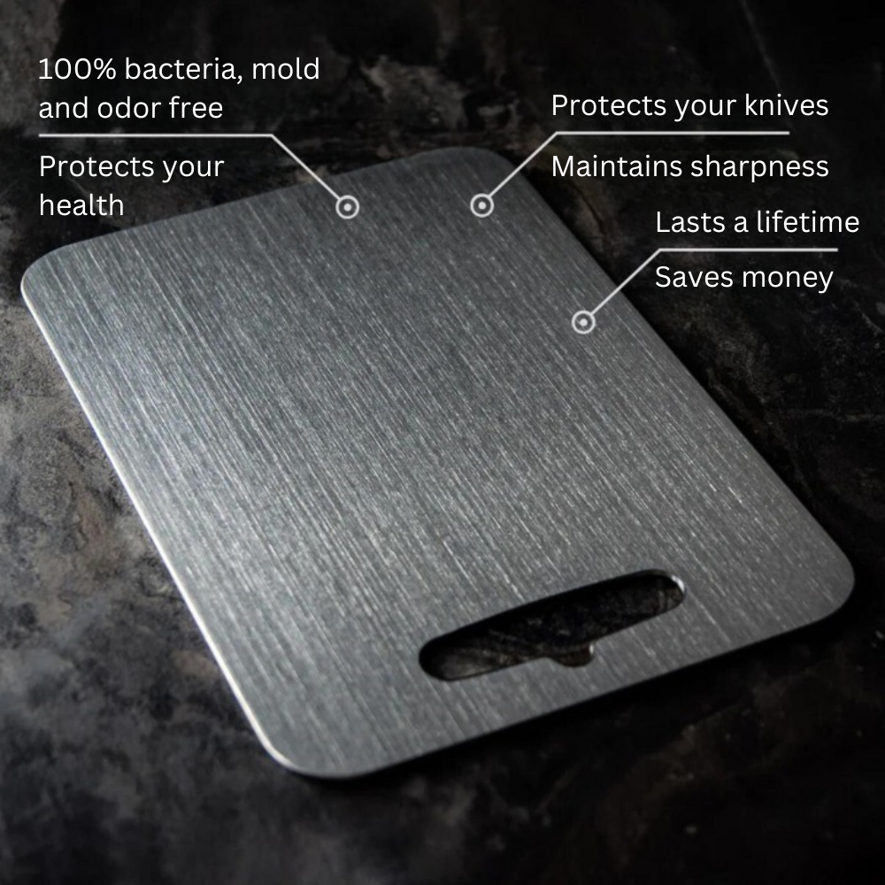 Titanium Snijplank met Antibacteriële Oppervlak – Hygiënisch Duurzaam Keukengereedschap Modern Design | Sulvida