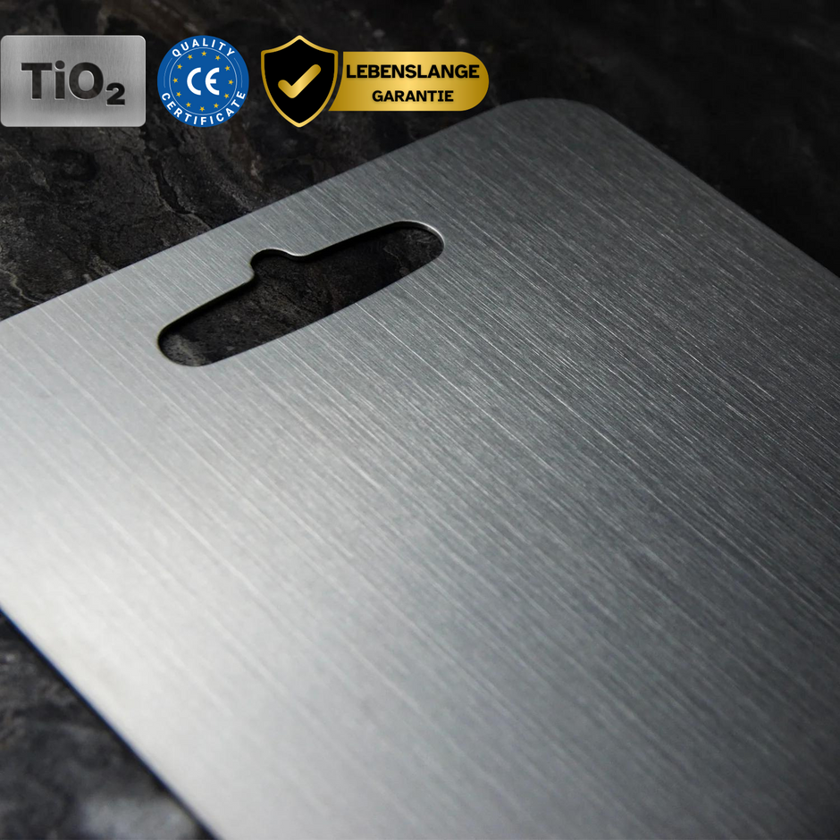 Titanium Snijplank met Antibacteriële Oppervlak – Hygiënisch Duurzaam Keukengereedschap Modern Design | Sulvida