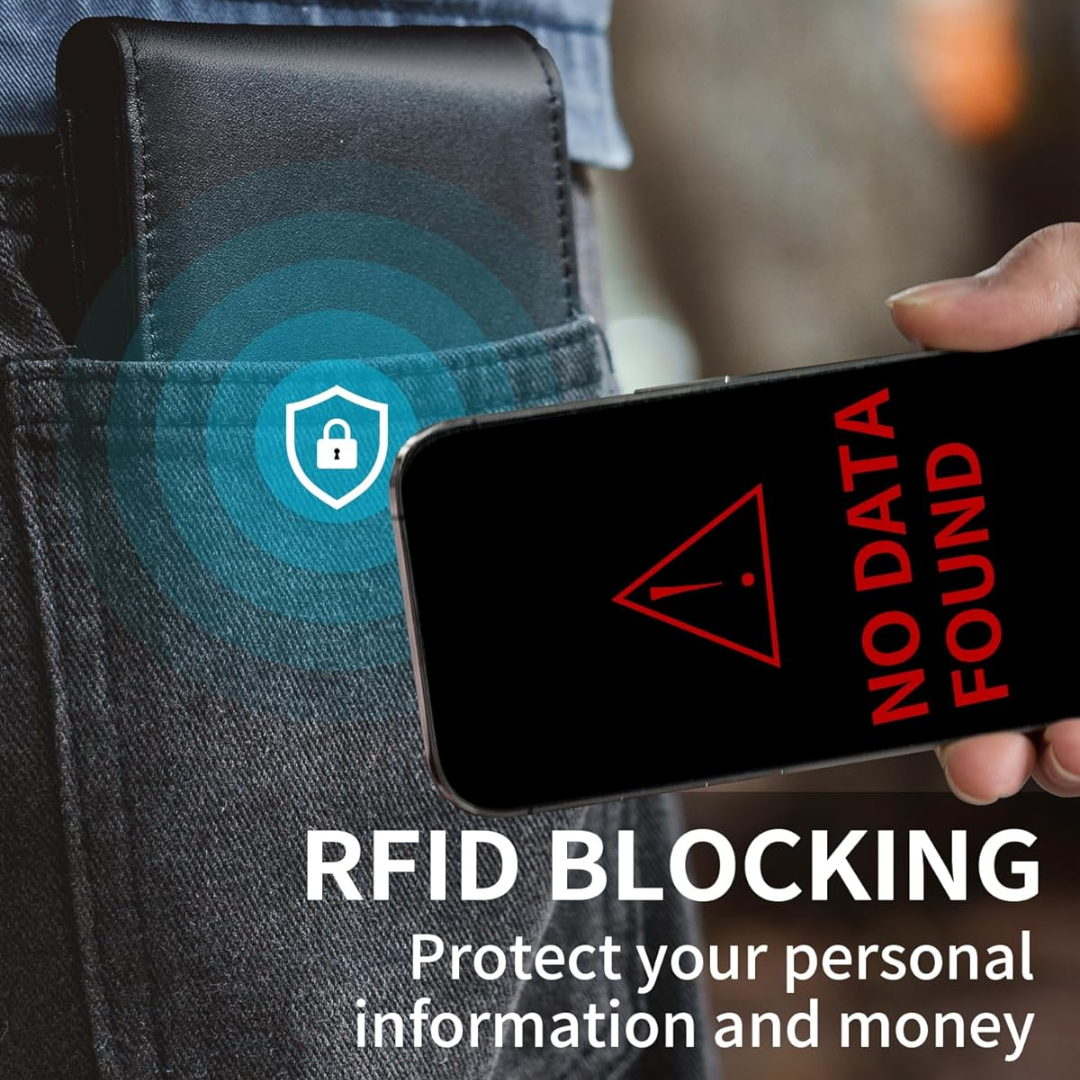 Portemonnee Leer RFID Blokkering Heren Bifold Bruin Zwart Donkerbruin Pasjeshouder ID-Venster Compact | Sulvida