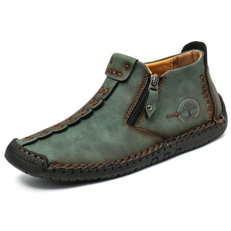 Handgemaakte Herenschoenen met Antislipzool en Ritssluiting Casual Laarzen Premium Comfortlaarzen Heren | Sulvida