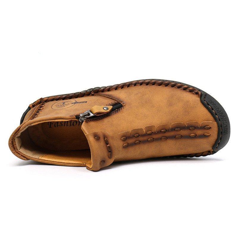Handgemaakte Herenschoenen met Antislipzool en Ritssluiting Casual Laarzen Premium Comfortlaarzen Heren | Sulvida