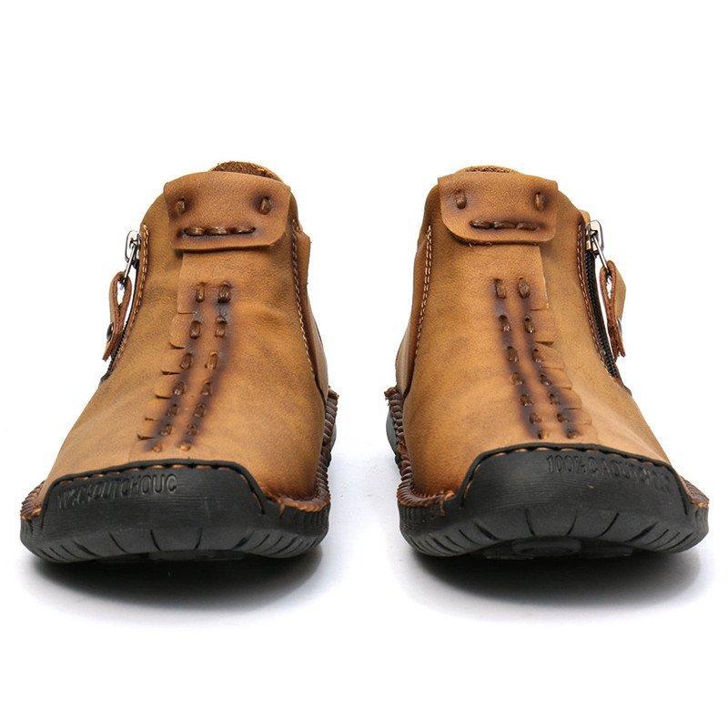 Handgemaakte Herenschoenen met Antislipzool en Ritssluiting Casual Laarzen Premium Comfortlaarzen Heren | Sulvida