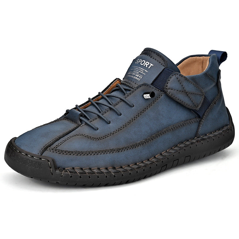 Orthopedische Herenschoenen Comfort Dagelijks Blauw Groen Zwart Kaki Slip-on Voetsteun Antislip Loopschoenen | Sulvida