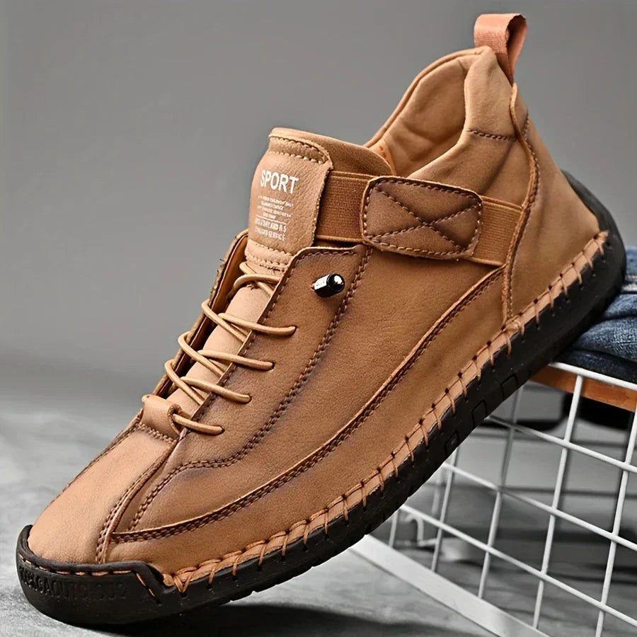 Orthopedische Herenschoenen Comfort Dagelijks Blauw Groen Zwart Kaki Slip-on Voetsteun Antislip Loopschoenen | Sulvida