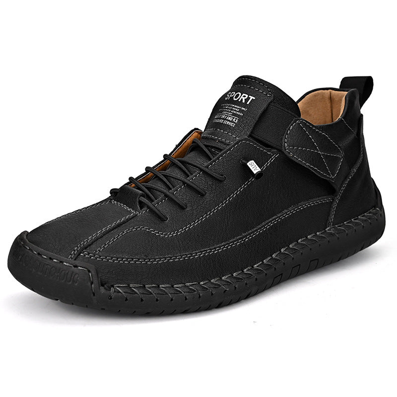 Orthopedische Herenschoenen Comfort Dagelijks Blauw Groen Zwart Kaki Slip-on Voetsteun Antislip Loopschoenen | Sulvida