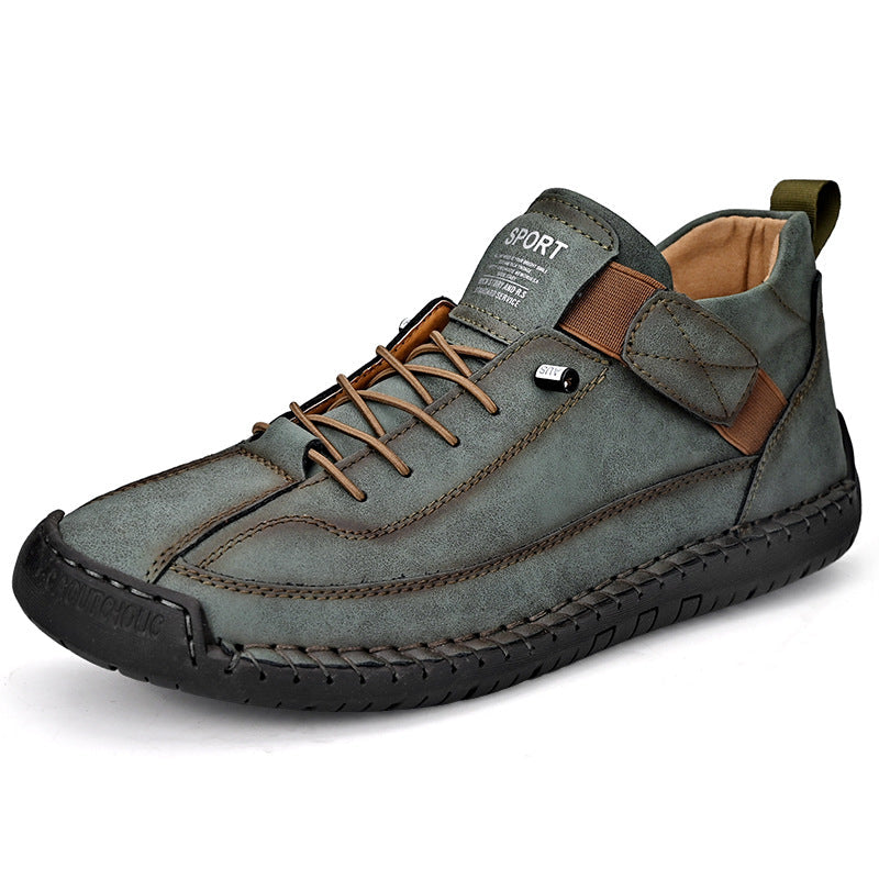 Orthopedische Herenschoenen Comfort Dagelijks Blauw Groen Zwart Kaki Slip-on Voetsteun Antislip Loopschoenen | Sulvida