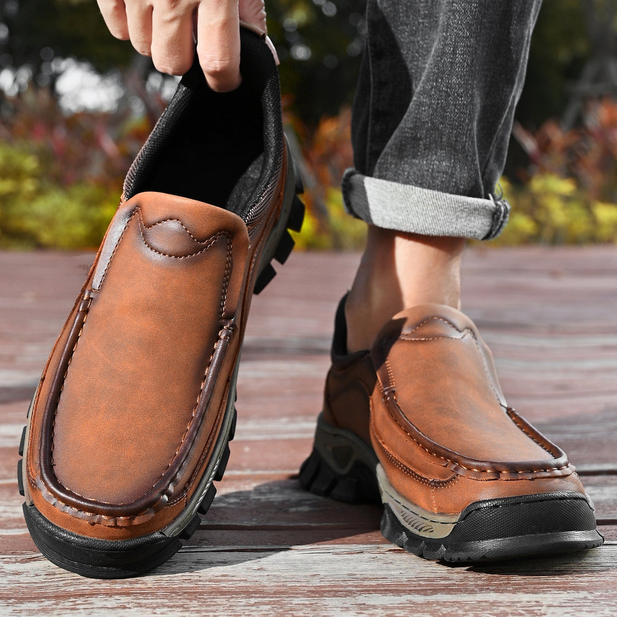 Orthopedische Instapschoenen voor Heren Casual Wandelschoen Voetondersteuning Comfortabel Instapper Loopschoenen | Sulvida
