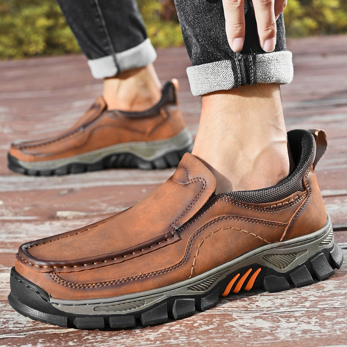 Orthopedische Instapschoenen voor Heren Casual Wandelschoen Voetondersteuning Comfortabel Instapper Loopschoenen | Sulvida