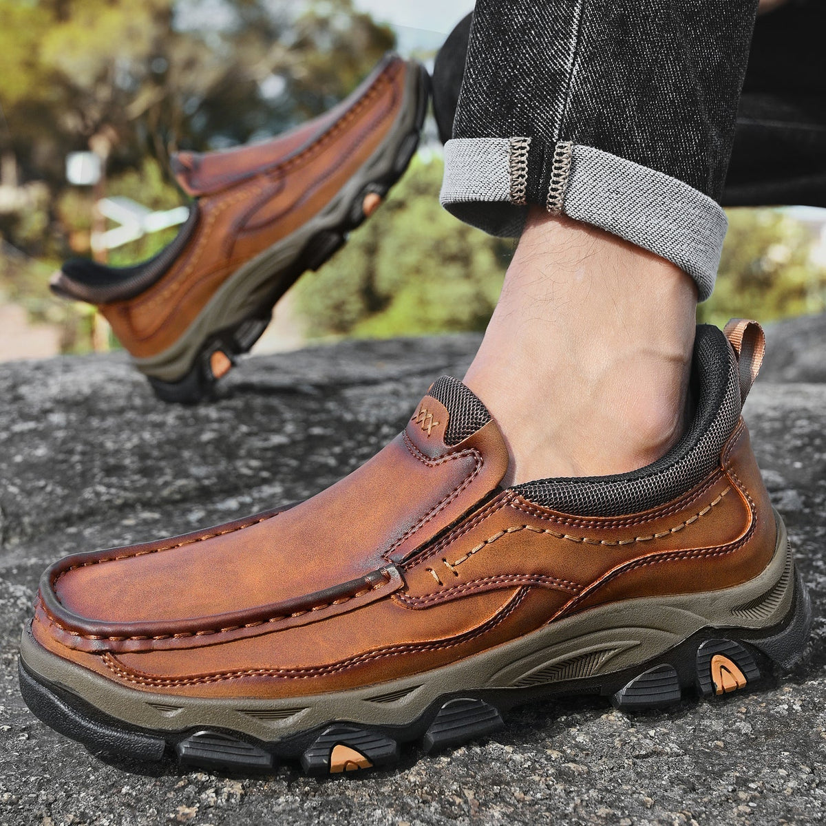 Orthopedische Instapschoenen voor Heren Casual Wandelschoen Voetondersteuning Comfortabel Instapper Loopschoenen | Sulvida