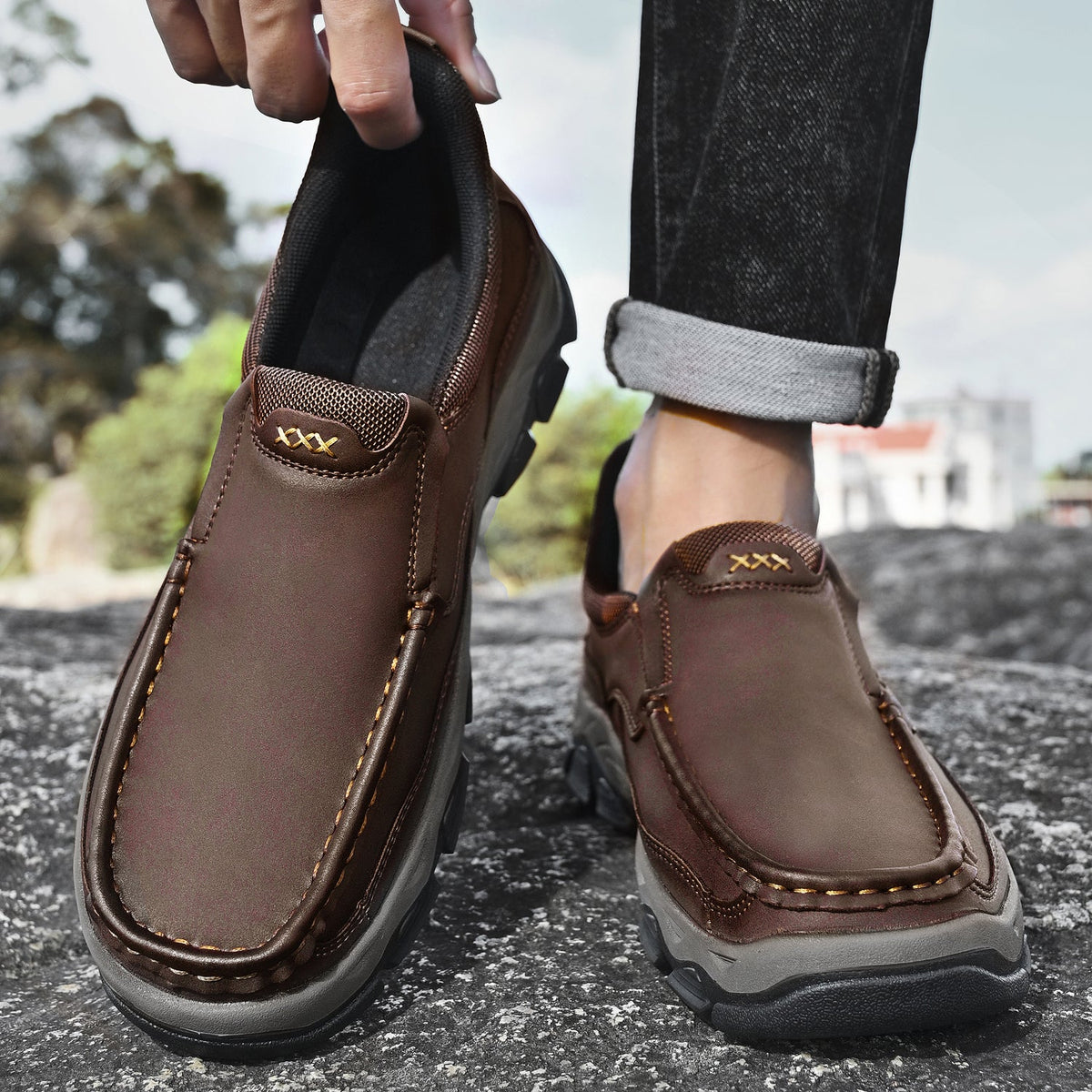 Orthopedische Instapschoenen voor Heren Casual Wandelschoen Voetondersteuning Comfortabel Instapper Loopschoenen | Sulvida