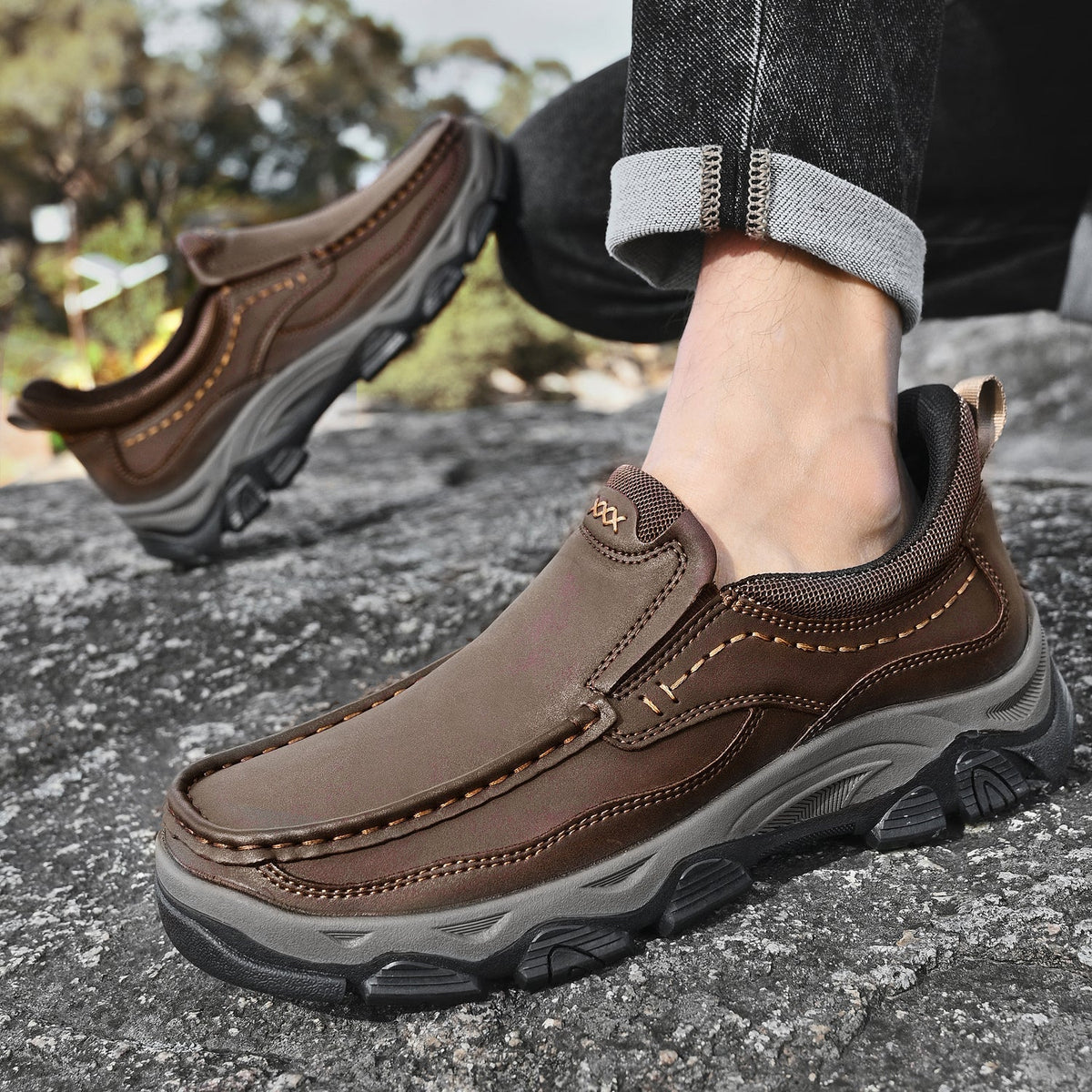 Orthopedische Instapschoenen voor Heren Casual Wandelschoen Voetondersteuning Comfortabel Instapper Loopschoenen | Sulvida