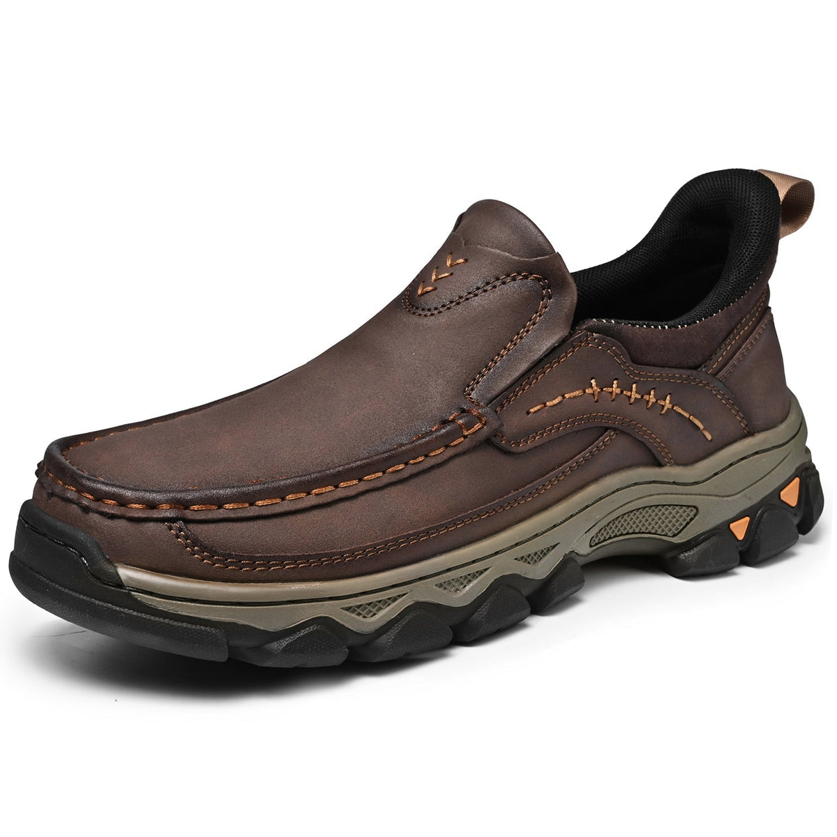 Orthopedische Instappers Heren Loopschoenen Comfortabel Casual Lichtbruin Donkerbruin Zwart Dagelijks | Sulvida