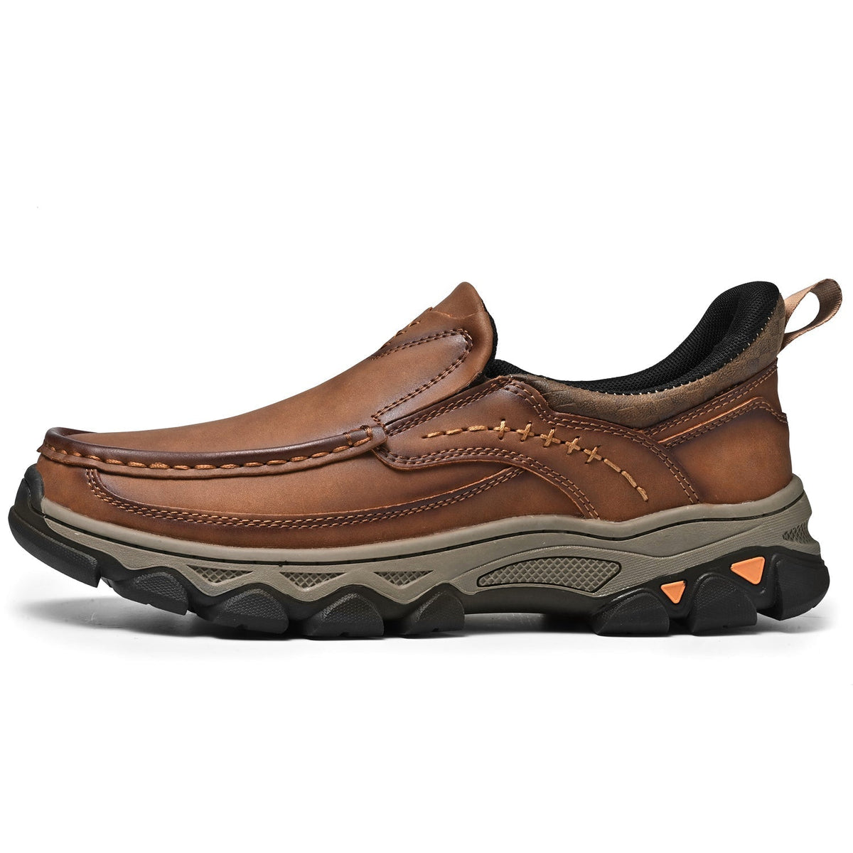 Orthopedische Instappers Heren Loopschoenen Comfortabel Casual Lichtbruin Donkerbruin Zwart Dagelijks | Sulvida