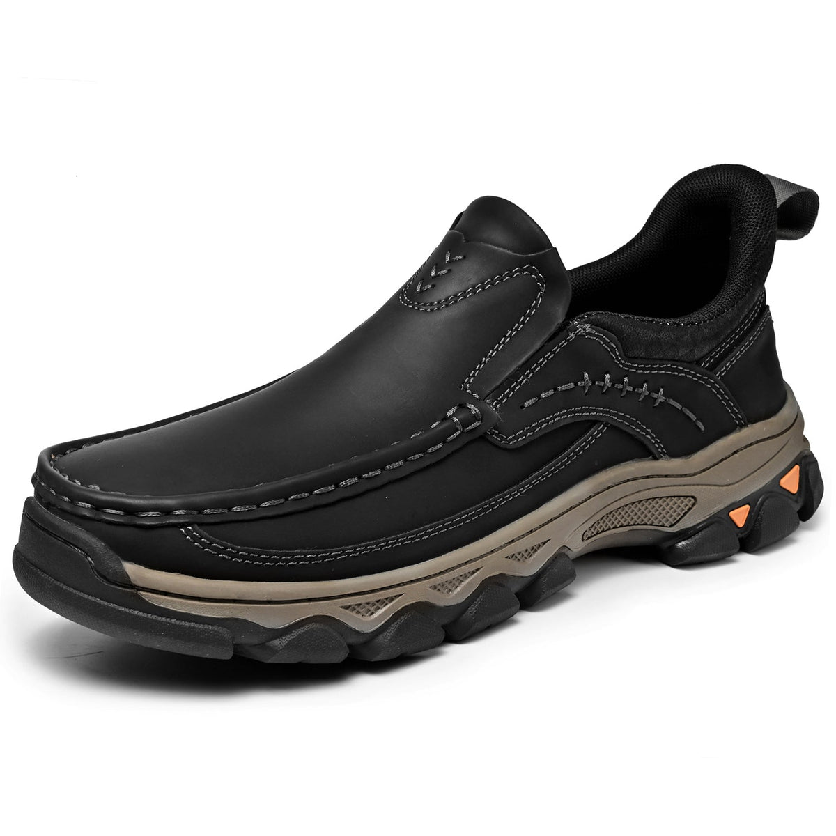 Orthopedische Instappers Heren Loopschoenen Comfortabel Casual Lichtbruin Donkerbruin Zwart Dagelijks | Sulvida