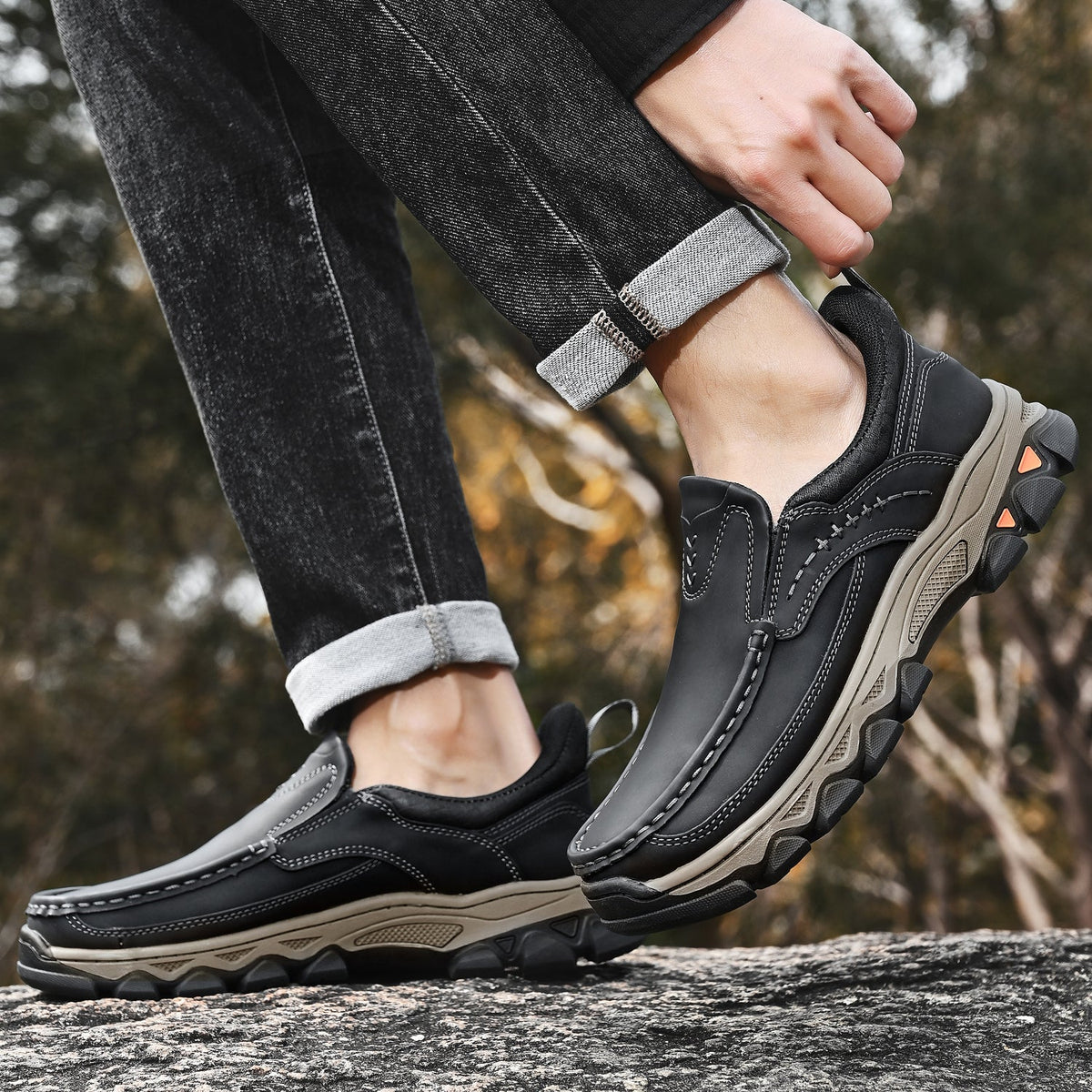 Orthopedische Instappers Heren Loopschoenen Comfortabel Casual Lichtbruin Donkerbruin Zwart Dagelijks | Sulvida