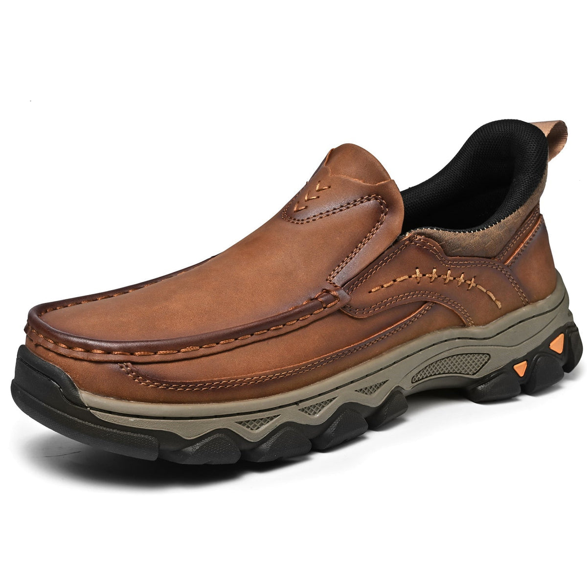 Orthopedische Instappers Heren Loopschoenen Comfortabel Casual Lichtbruin Donkerbruin Zwart Dagelijks | Sulvida