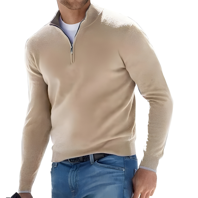 Luxe Cashmere Trui met Lange Mouwen voor Heren Tijdloos Design Zachte Wollen Pullover Diverse Kleuren | Sulvida
