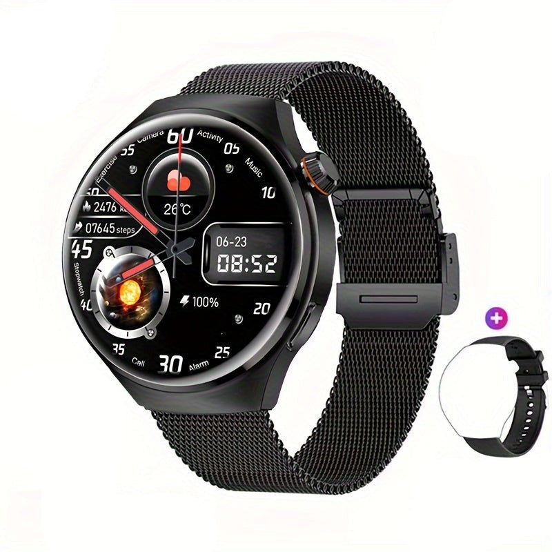 Montre connectée Orion NFC pour homme, noire, avec GPS, cardiofréquencemètre, paiement sans contact, suivi d’activité et fonctions sportives | Sulvida