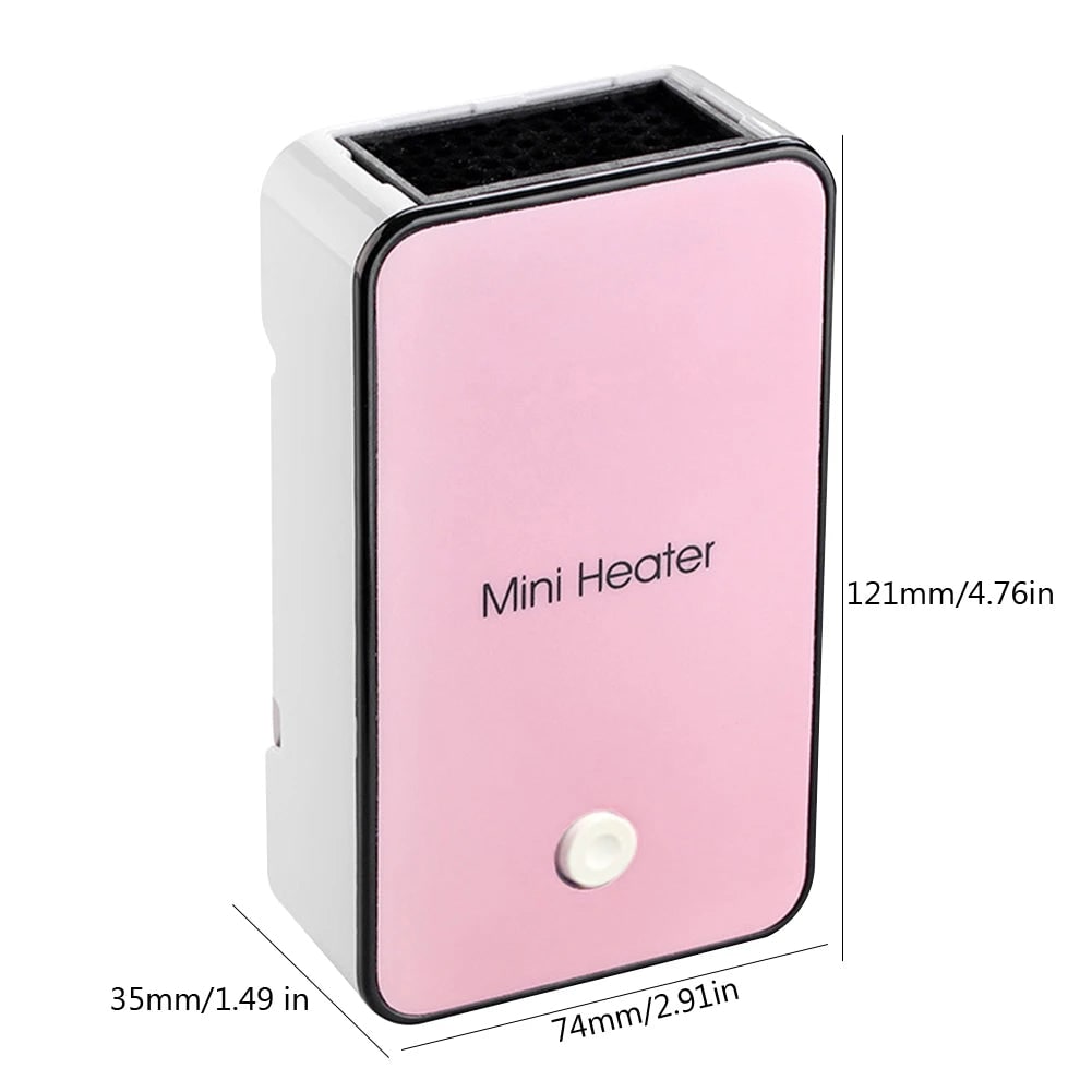 Compacte Mini Keramische Kachel 300W Bureau Verwarming Zwart Roze Draagbaar Energiezuinig PTC Snelwarmte | Sulvida