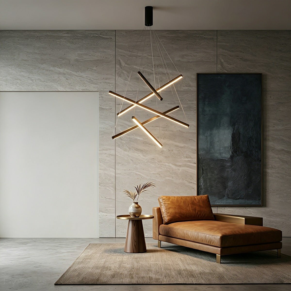 Geometrische Trapsgewijze Dimbare LED Hanglamp Zwart Modern Design met Afstandsbediening voor Woonkamer | Sulvida