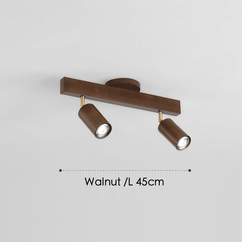 Houten Plafondlamp met Verstelbare Spots Moderne Spotlamp Hout Eetkamer Woonkamer Plafondverlichting Design | Sulvida