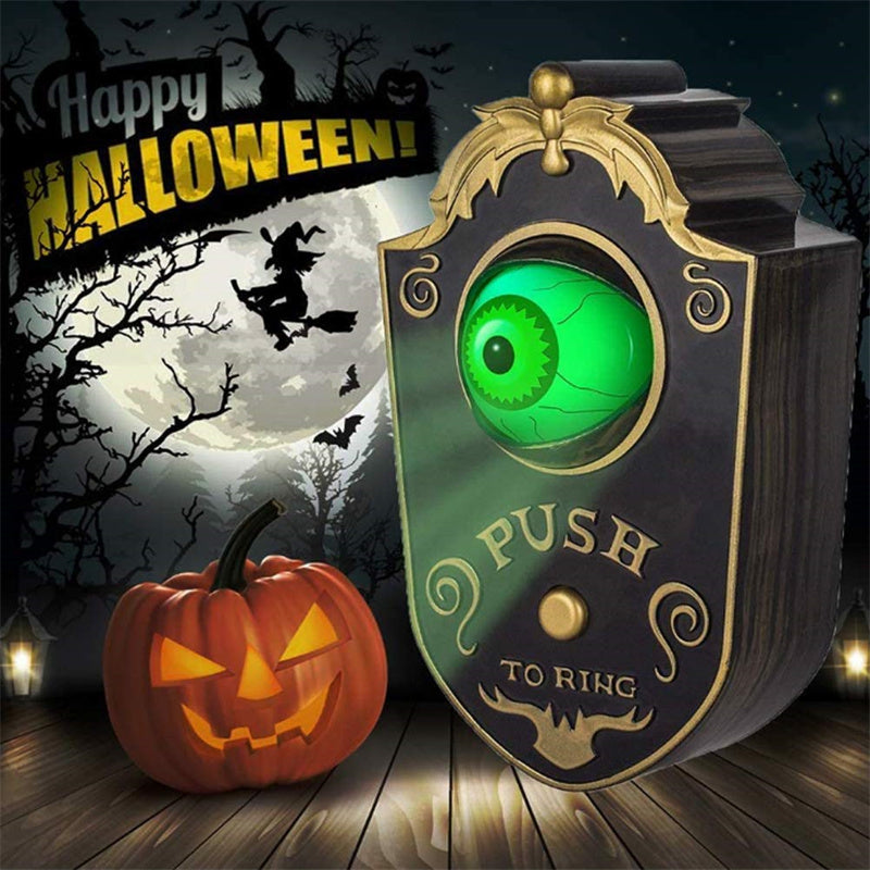 Elektronische Deurklok met Griezelig Oog Geluideffect Halloween Decoratie Trick or Treat Deurbel Accessoire | Sulvida