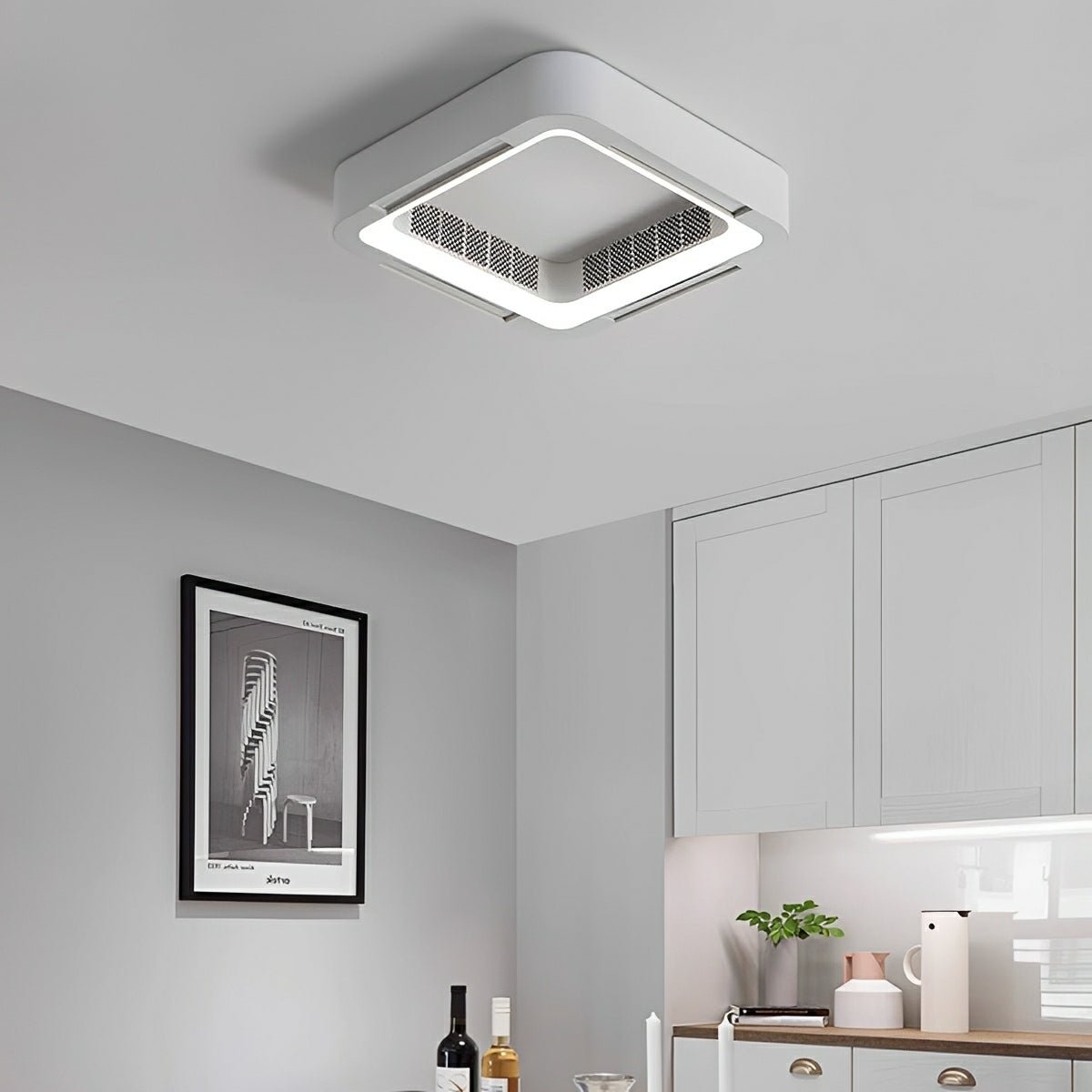 Bladloze Plafondventilator met LED-verlichting 4500lm Dimbaar 3000K-6000K Afstandsbediening voor Ruimtes tot 16m² | Sulvida