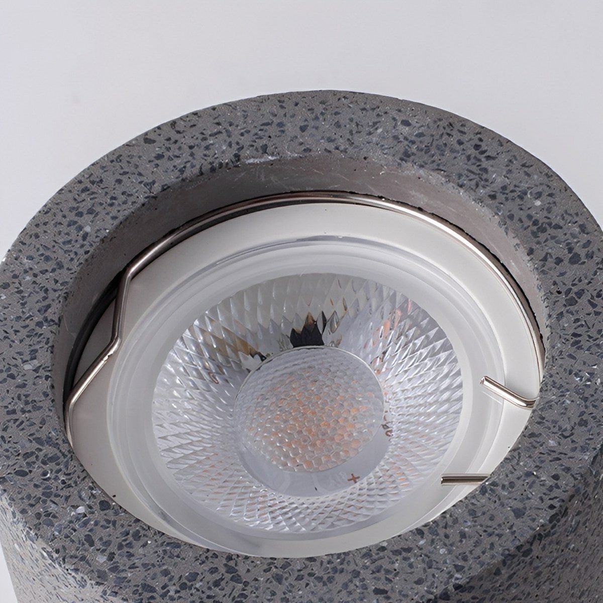 Ronde betonnen plafondlamp LED 7W grijs minimalistisch industrieel design woonkamer keuken slaapkamer | Sulvida