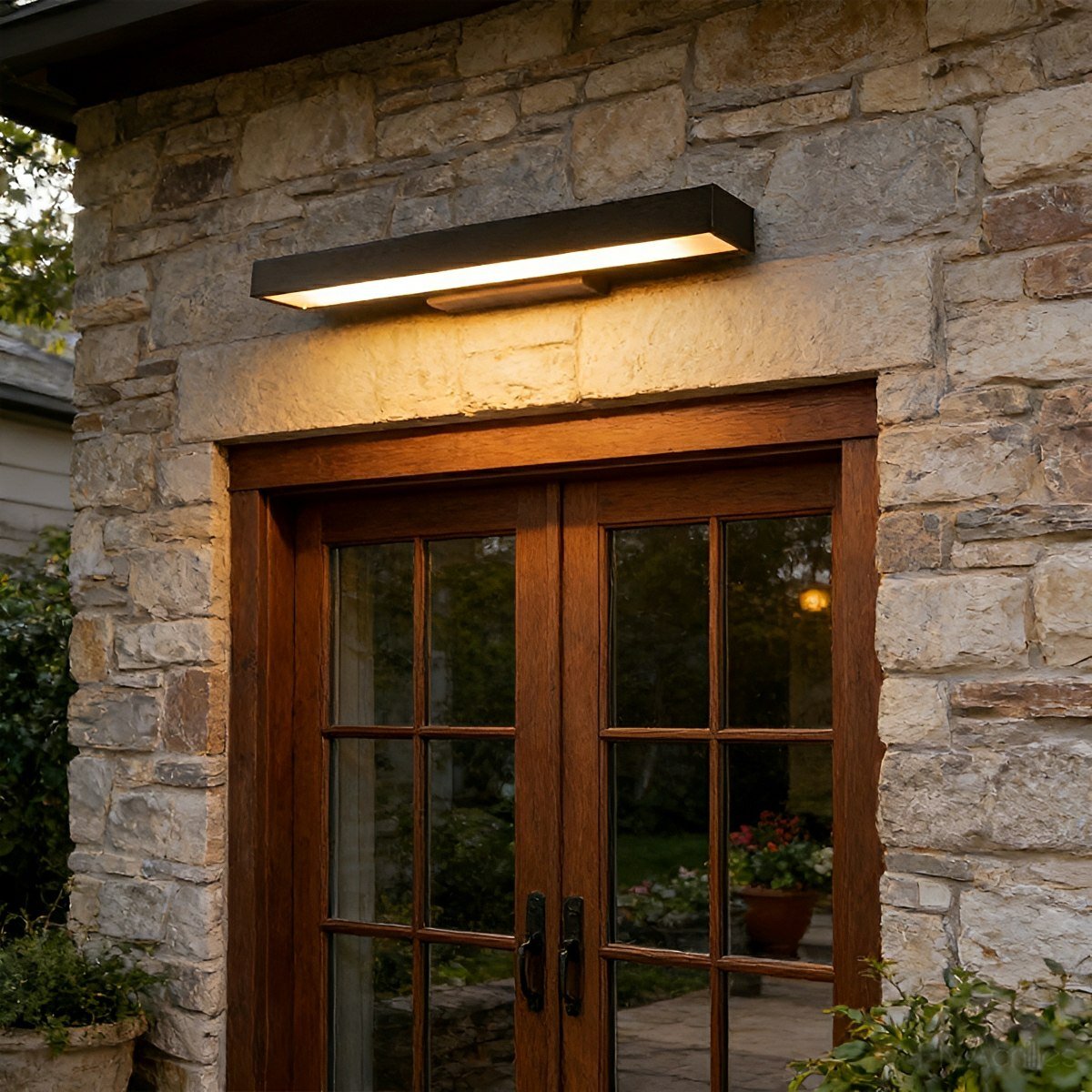 Wandlamp Buiten Rechthoekig Zwart met Bewegingssensor Waterdicht LED Buitenverlichting voor Gevel en Tuin | Sulvida