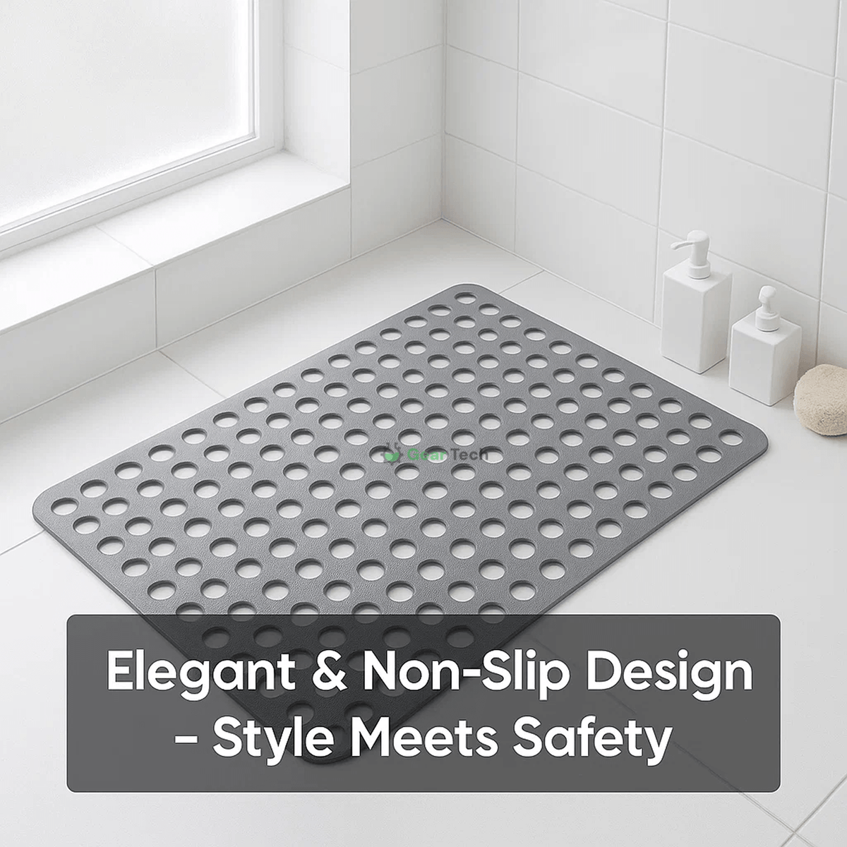Antislip Badmat Douchemat met Zuignappen voor Veiligheid en Comfort Badkamer 60x90cm Antislip Vloermat | Sulvida