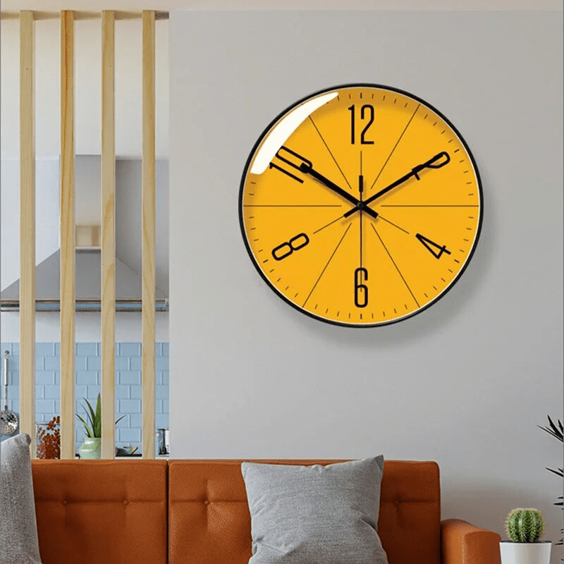 Wandklok Scandinavisch Design Zwart-Wit Stille Quartz Woonkamer Keuken Slaapkamer Groot Leesbaar Modern | Sulvida