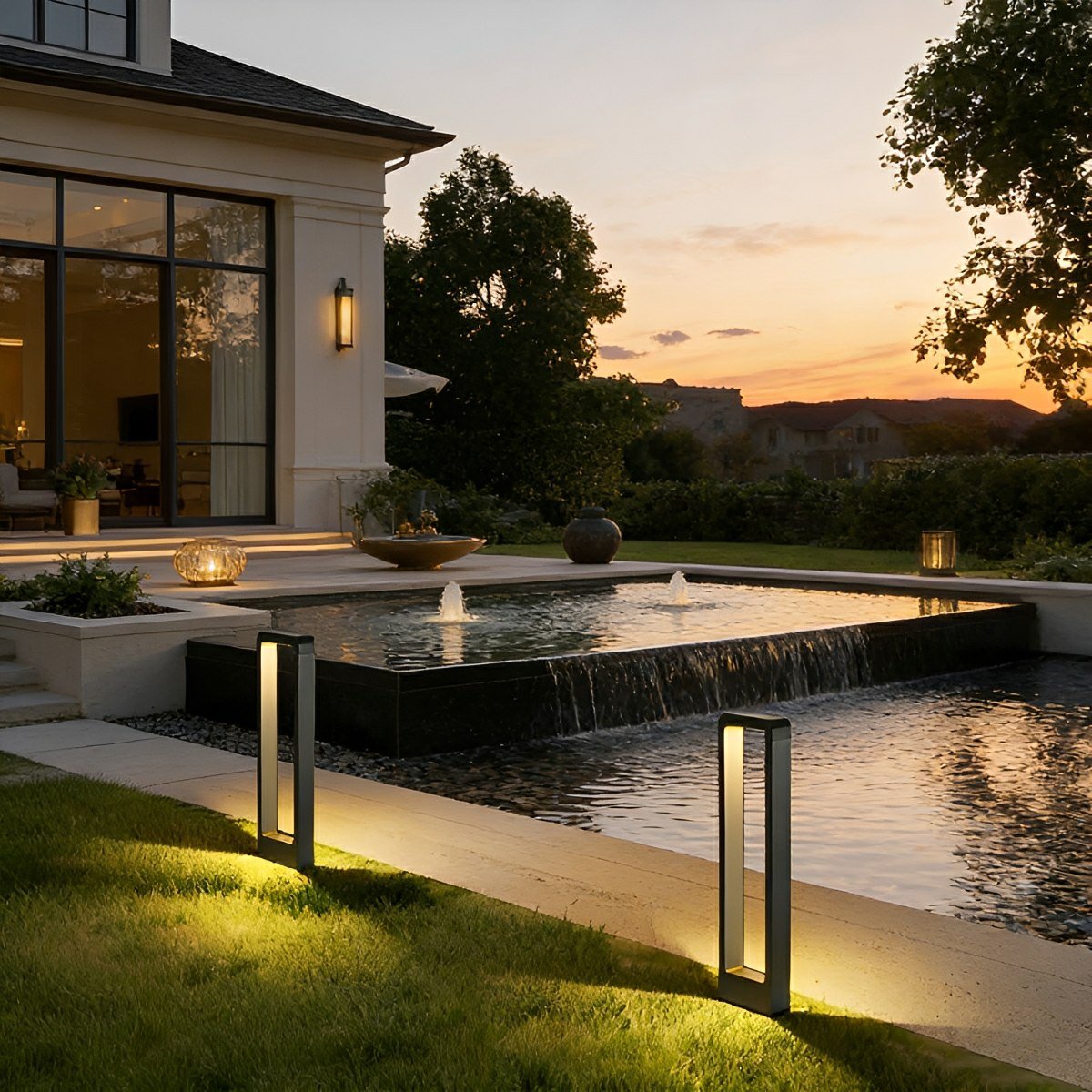 Aluminium Tuinlamp Zwart Rechthoekig LED Verlichting Gazon Tuin Pad Inbouw Sokkel IP65 Waterdicht Buitenverlichting | Sulvida