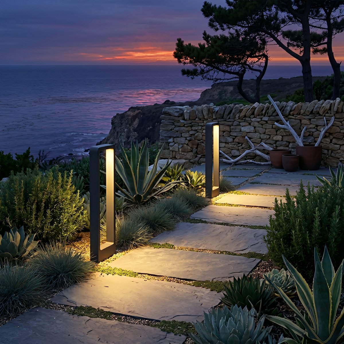 Aluminium Tuinlamp Zwart Rechthoekig LED Verlichting Gazon Tuin Pad Inbouw Sokkel IP65 Waterdicht Buitenverlichting | Sulvida