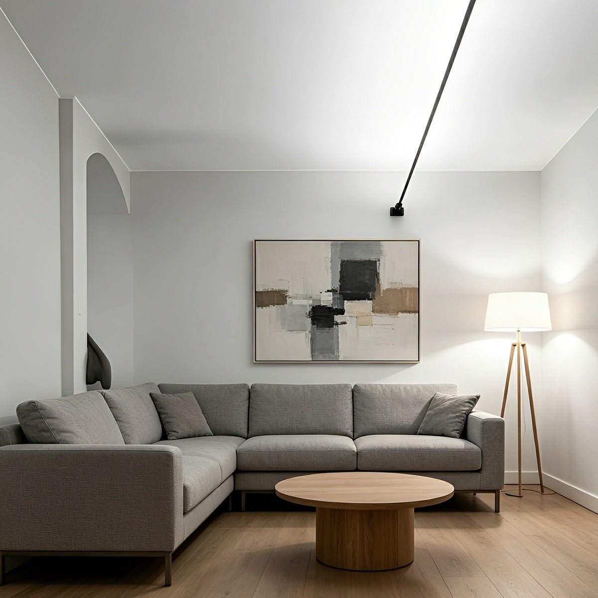 Draaibare LED Lijnverlichting Plafond Zwart Wit Dimbaar Modern Design Woonkamer Slaapkamer Hal Interieur | Sulvida