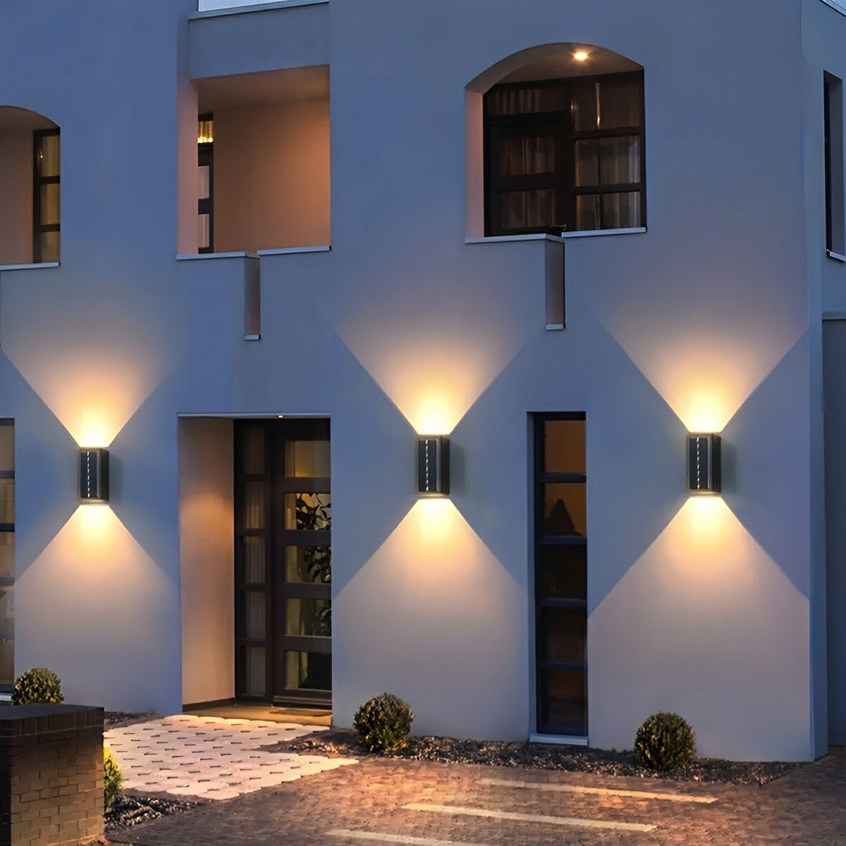Moderne Buitenwandlamp LED Zwart Waterdicht IP65 Bidirectioneel Licht Gevelverlichting Tuin Veranda Terras | Sulvida