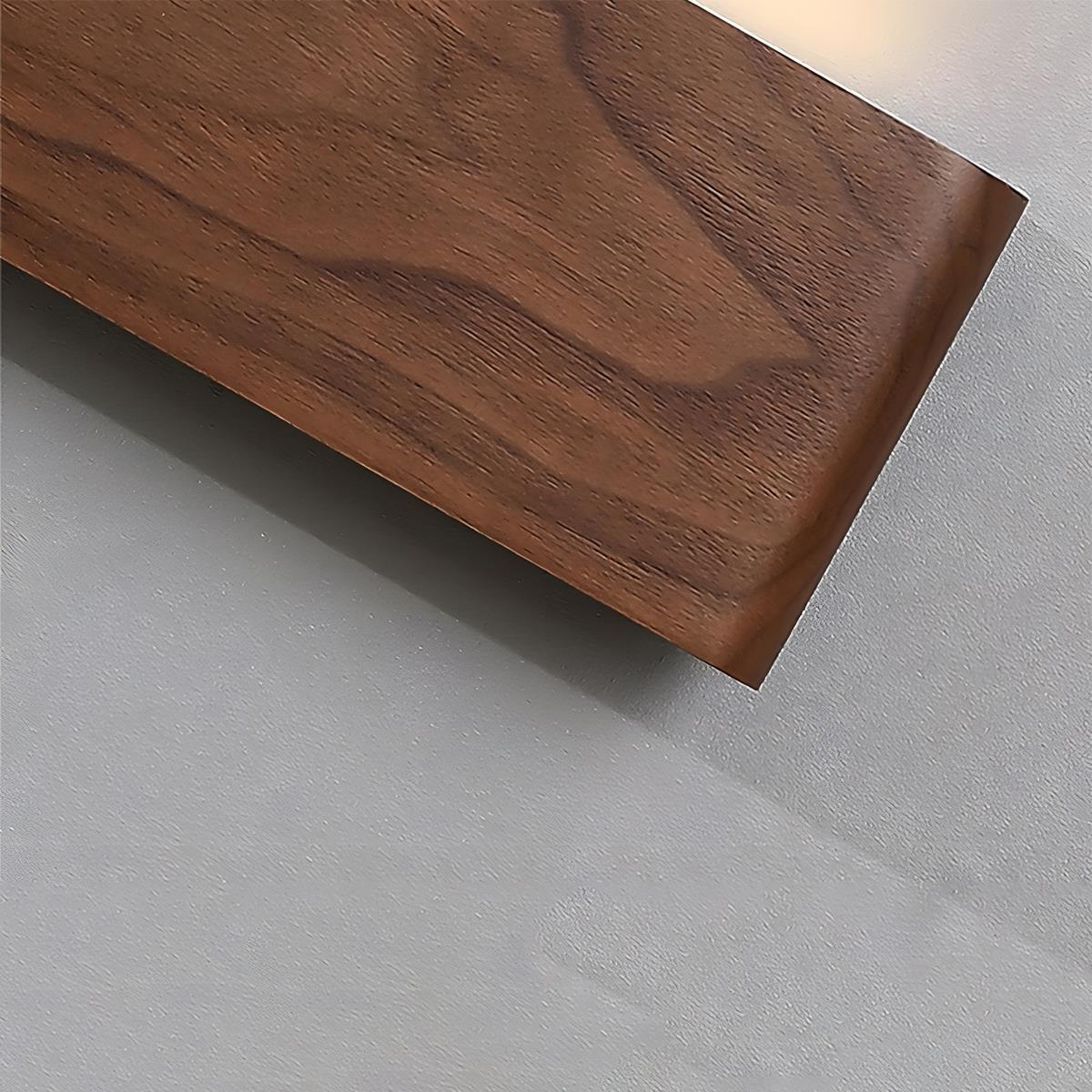 Wandlamp LED Hout Rechthoekig Notenhout 3 Standen Verstelbaar Warm Licht Sfeervol Modern Design Woonkamer | Sulvida