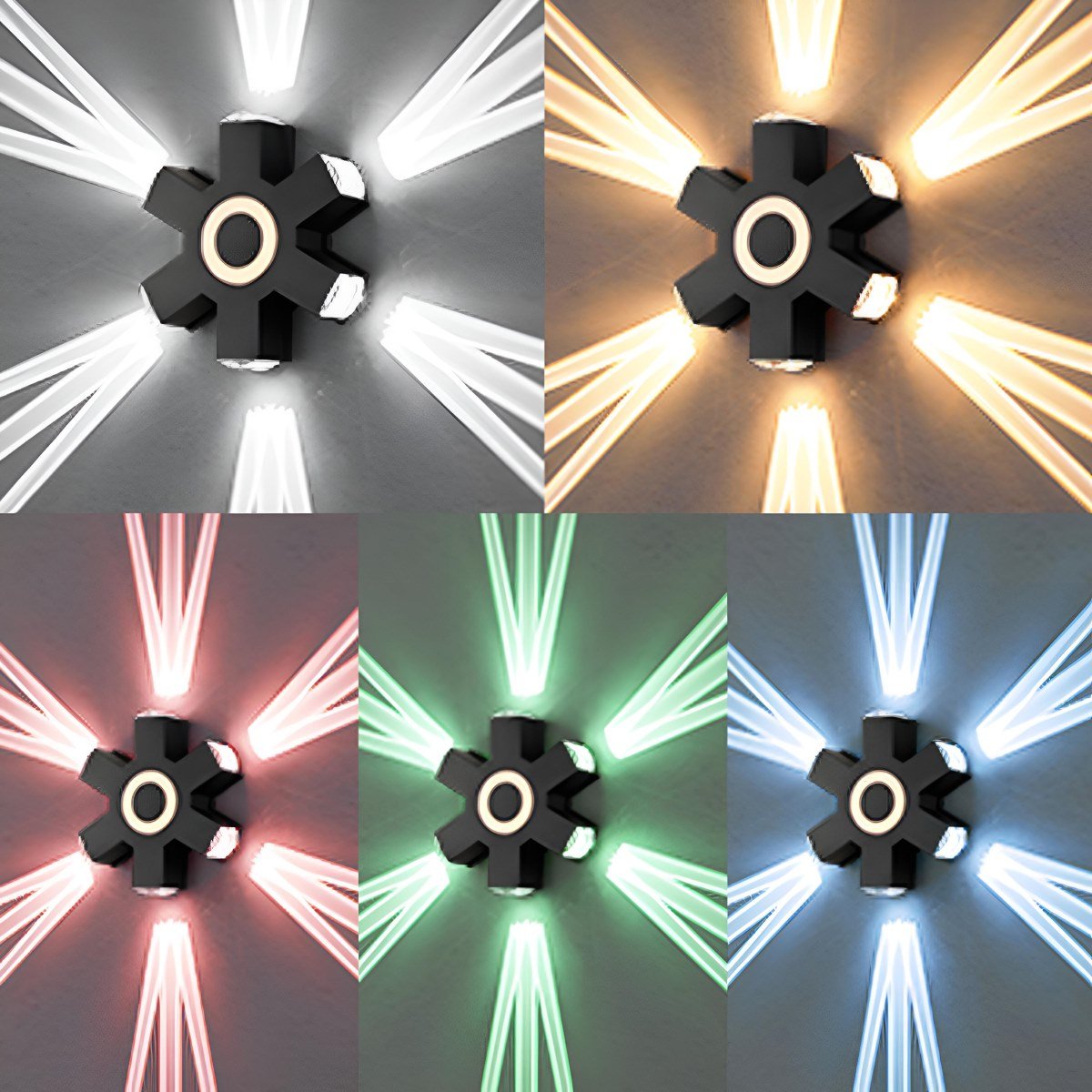 LED Buitenlamp Zwart Wandspot Verstelbaar Waterdicht IP65 voor Tuin Terras Oprit Gevel Architectuur Buitenverlichting | Sulvida