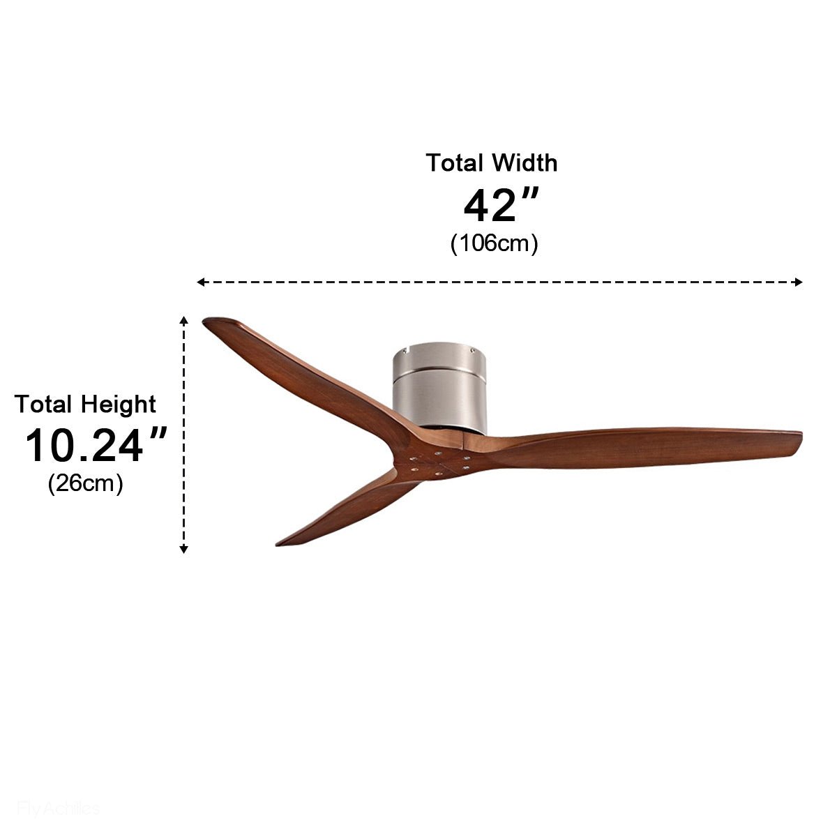 Plafondventilator met Houten Bladen en DC Motor 42 52 60 inch Fluisterstil voor Woonkamer Slaapkamer | Sulvida