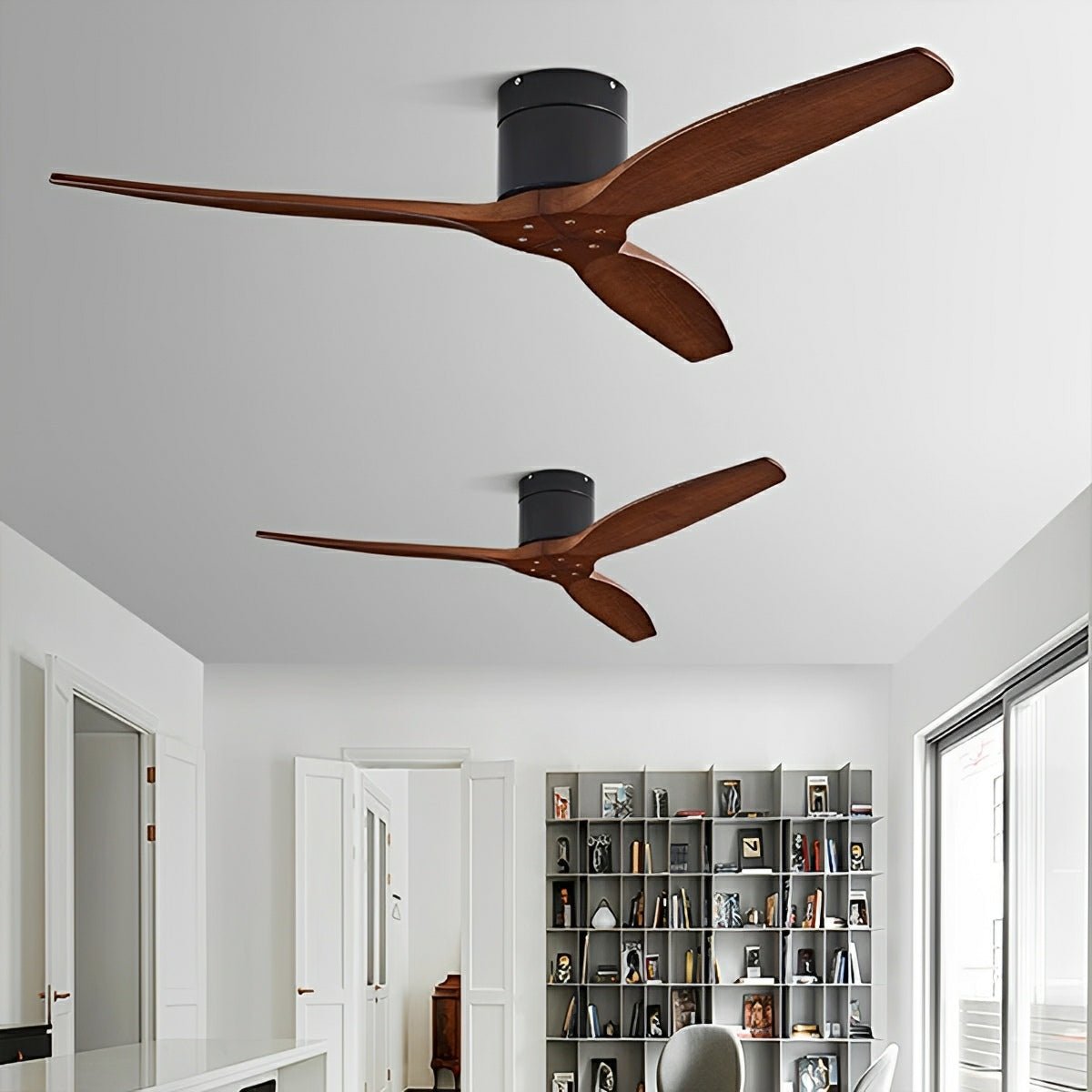 Plafondventilator met Houten Bladen en DC Motor 42 52 60 inch Fluisterstil voor Woonkamer Slaapkamer | Sulvida