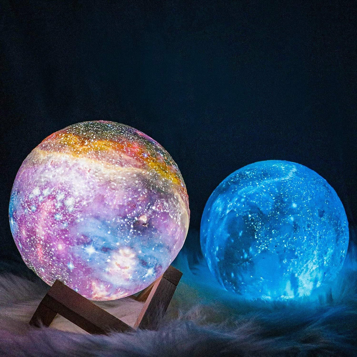 LED-nachtlampje met sterrenpatroon touchbediening oplaadbaar sfeerverlichting kinderkamer decoratief | Sulvida