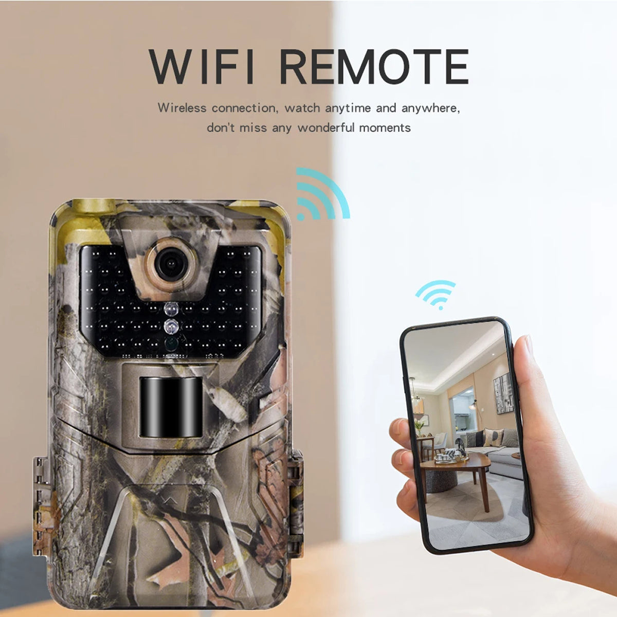 Caméra de chasse Wi-Fi 1080P, 30 MP, vision nocturne, détecteur de mouvement, suivi de la faune, observation du jardin et surveillance extérieure | Sulvida