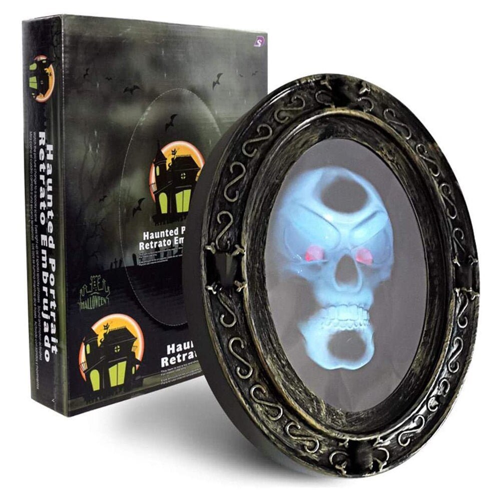 Bewegingssensor Spiegeldecoratie met Doodshoofd Effect – Interactieve Halloween Decoratie voor Feest | Sulvida