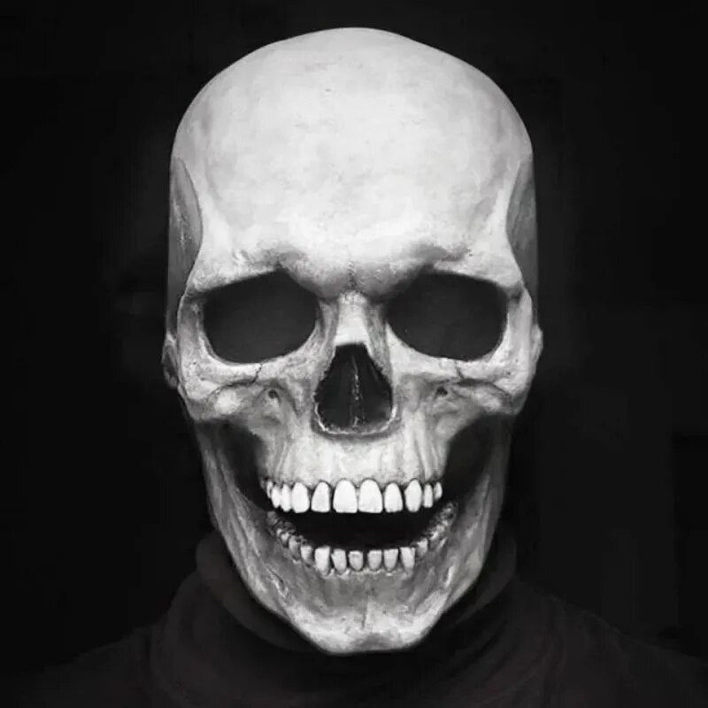 Bewegende Kaak Schedel Masker Volhoofd Latex Halloween Verkleedmasker Anatomisch Realistisch Horror Feest | Sulvida