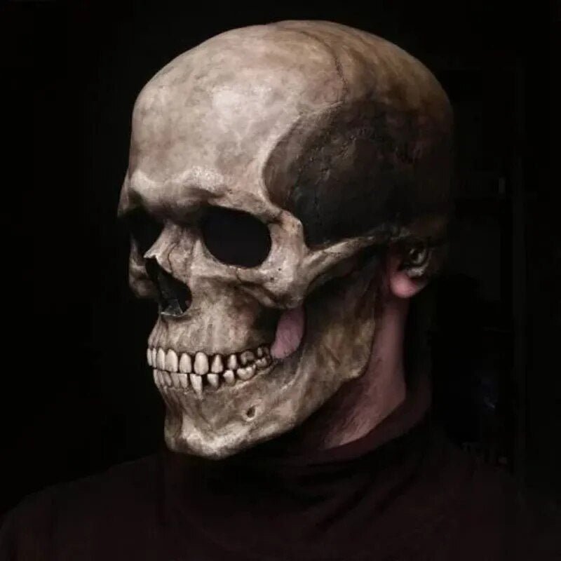 Bewegende Kaak Schedel Masker Volhoofd Latex Halloween Verkleedmasker Anatomisch Realistisch Horror Feest | Sulvida